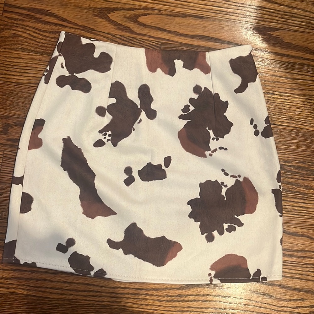 Cowprint Mini Skirt